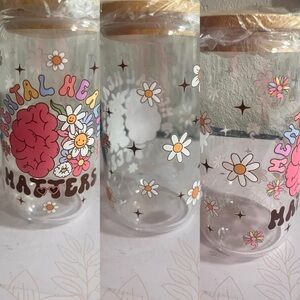 Mental Health Beer Can glass